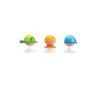 HaPe Jouet en bois Hochets Animaux marins à ventouse – 3 jeux d'éveil (baleine, pieuvre, tortue)