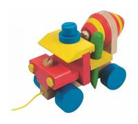 Hape International Woddy_ Outillage voiture kit de construction pour visser MOTORIK Bois Camion Jouet en bois
