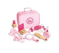 Hape Jouet Coffret de Beauté pour Petite Fille - Malette Maquillage, Ongles et Accessoires Cheveux Fille en Bois - 11 Jouets pour Enfants à Partir de 3 Ans : Vernis, Parfum, Miroir de Poche