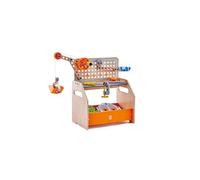 Hape Jouet en Bois - Établi en Bois de Découverte Scientifique Junior Inventor, 58 Pièces, 10 Expériences - Jouet pour Enfant dès 4 Ans - Atelier Jeux de Construction en Bois - Garçon et Fille