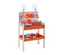 Hape Jouet en Bois - Grand Établi Scientifique en Bois, 79 Pièces, 15 Expériences - Jeux pour Enfants dès 4 Ans - Atelier Bricolage et Construction avec Accessoires - Kit d'Activité Garçon et Fille