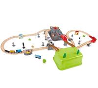 Hape Railway Building Block Set 80x50x14 Cm Multicolore