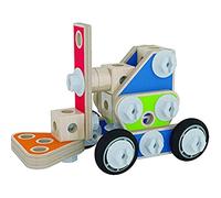 Hape Jouet Kit de Construction Bois - 62 Pièces Multicolor A Assembler en S'amusant - Vis, Plaque, Outils, Roues - Jeu en Bois pour Enfant à Partir de 3 Ans