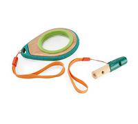 Hape Kit de Découverte de la Nature, Loupe et Sifflet 2 Tons - en Bambou et Plastique Végétal, Loupe à Grossissement x 4 - Enfant 3 Ans et Plus - Kit Jouets pour Exploration - Nature Fun Explorateur