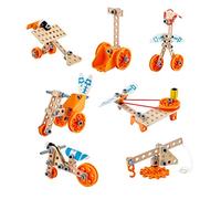 Hape - Kit Deluxe 7 Expériences et Constructions Junior Inventor, 57 pièces - Jeux pour Enfants dès 4 Ans - Jouet en Bois Fille, Garçon - Activité Manuelle de Construction - Atelier Jeu Enfant