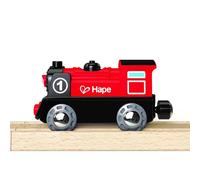 HaPe Locomotive électrique pour circuit en bois – Jeu éducatif 3+ Avance/Recule, lampe avant