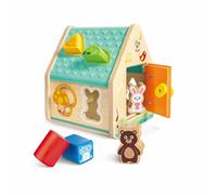 Hape Maison Trieuse de Formes Les Amis de la Forêt - Motricité Fine, Imagination, Coordination œil-Main - Maison des Formes Jouet d'Éveil Enfant 2 Ans - Encastrement Forme, Couleurs, Animaux