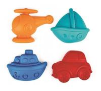 HaPe International – Moules de plage Véhicules – 4 pièces 11 cm – Multicolore – Dès 18 mois