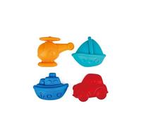 HaPe International – Moules de plage Véhicules – 4 pièces 11 cm – Multicolore – Dès 18 mois