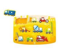 Hape - Puzzle à boutons E1407 - Chantier - Beige