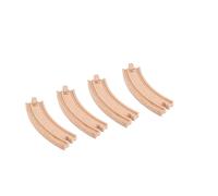 HaPe International – Longues voies courbes 4 pièces, bois de hêtre naturel, échelle T