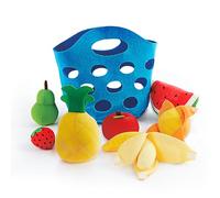 Hape Panier Fruits Jouet en Feutrine - Jeu d'Imitation Enfant dès 18 Mois - Accessoires Dinette - Panier, Ananas, Banane, Fraise, Pastèque, Pomme, Poire & Orange - Accessoire Cuisine Enfant