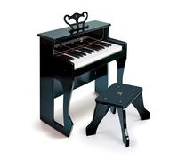 Hape Piano droit électronique – 25 touches lumineuses, pupitre bois, noir