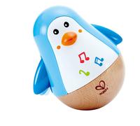 Hape Pingouin Culbuto Musical - Jouet Musical en Bois pour Enfant - Jouet d'Évei
