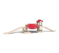 Hape pont-levis rail 30 cm marron clair Rouge G