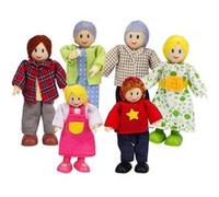Hape poupée de la famille des poupée blanche couleur de peau 6-pièces Multicolore G