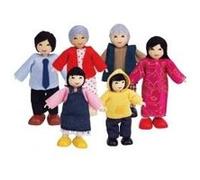 Hape poupées asiatique famille asiatique 6-pièces Multicolore G