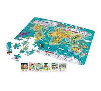 HaPe International Puzzle 2-en-1 Carte du Monde Multicolore Enfants