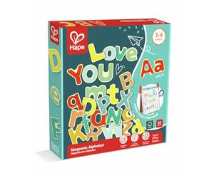Hape Puzzle Alphabet Bois Aimanté - 52 Lettres Magnétiques Enfant 3 Ans à 6 Ans - Apprendre l'Alphabet et à Lire, Majuscules, Minuscules - Jeu Éducatif, Motricité Fine - Jeu Individuel ou à Plusieurs