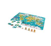 HaPe International Puzzle 2-en-1 Carte du Monde Multicolore Enfants