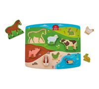 Hape - Puzzle double face de la ferme