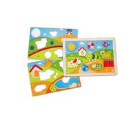 Hape Puzzle Puppy et Ses Amis 3 en 1