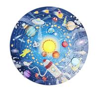 Hape Puzzle Système Solaire - pour Enfants 5 Ans et Plus - 102 Pièces Colorées - Découverte de l'univers et des Planètes - Puzzle Enfant 5 Ans Bois pour la Mémoire, l'Organisation, la Planification