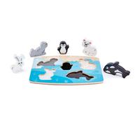 HaPe International – Puzzle tactile E1620 Animaux polaires – Éveille les sens