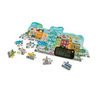 puzzle de sol en bois de paysagement urbain 83 cm 48 pièces