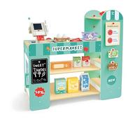 Hape Supermarché Intelligent en Bois, Magasin de marchands avec Accessoires