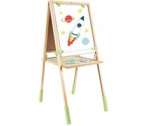 Hape Tableau Multi-Activités En Bambou Pour Craies, Peintures Et Marqueurs