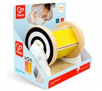 HaPe International Tambour rotatif miroir Montessori – Jouet éducatif en bois, sensoriel, Rouge