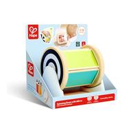 Hape Tambour Rotatif avec Miroir Montessori - Jouet éducatif coloré pour favoriser la Perception sensorielle - Jouet de motricité en Bois pour bébés à partir de 3 Mois