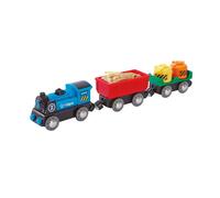 HaPe International Locomotive de rames avec wagons de marchandises en 3 parties Bleu G