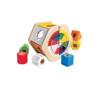 Hape Trieur de formes en bois – Jeu d'éveil multicolore 12 mois – Motricité fine