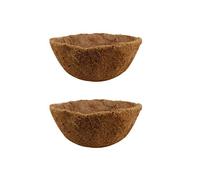 Hapeisy Lot de 2 pots de fleurs épais en noix de coco, pot de fleurs mural en demi-cercle en fibre de coco pour panier à suspendre, pour le jardinage à la maison (diamètre d'ouverture de 40,6 cm)