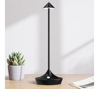 Hapfish lampe de table rechargeable sans fil LED 6000mAh, en métal,dimmable | Lampe a poser tactile exterieur,Lumiere bureau 3 modes de couleur,étanche, pour chevet, interieur, terrasse, restaurant