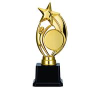 Hapihom Gold Award Trophée en forme d'étoile avec autocollants DIY pour étudiants, concours, accessoires de fête