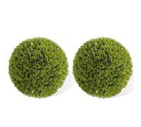 Hapihom Lot de 2 boules de buis artificielles - Diamètre : 55 cm - Résistant aux UV - Topiaire - Plante décorative à suspendre - Plantes artificielles pour jardin, mariage