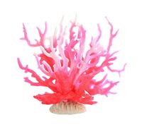 Hapihom Plantes artificielles pour aquarium - Corail artificiel en silicone - Décoration d'aménagement paysager - Rose et blanc