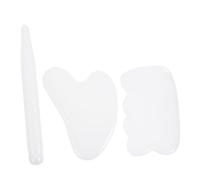 HAPINARY 1 Ensemble 3 Pièces Planche à Gratter En Jade Rouleau De Visage De Jade Grattoirs Bout Kit De Plaques De Grattage Outil De Soin Du Corps Planche De Gua Sha Masseur De Peau