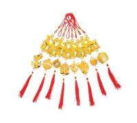 HAPINARY 1 Ensemble Décoration Suspendue Apporte Chance et Prospérité Chèvre du Zodiaque Dorée 33x4 Cm en Polyester pour Nouvel an Chinois Salon ou Entrée 8 Pièces