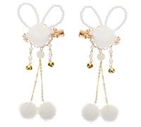 HAPINARY 1 Paire D'Épingles À Cheveux En Forme De Lapin, Pour Pâques, Accessoires Pour Cheveux, Épingles À Cheveux, Décorations Pour Cheveux De Pâques, Barrettes En Peluche, Épingles À