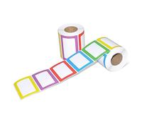 HAPINARY 1 rouleau Étiquettes Autocollantes Colorées à Écrire Étiquettes de Nom Papier pour Activités Organisation de Bureaux et Écoles Autocollants Pratiques pour Marquage et