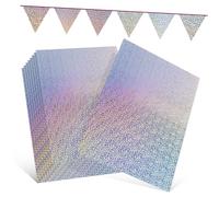 HAPINARY 10 Feuilles Lot Papier Cartonné Holographique Épais Papier Scintillant pour Scrapbooking Origami Création Manuelle