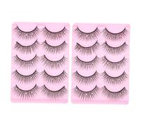 HAPINARY 10 paires Faux Cils Naturels avec Cristaux Cils Épais Croisés pour Femme Extension de Chic pour Fête et Usage Quotidien