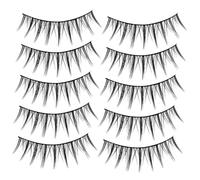 HAPINARY 10 paires Faux Cils Naturels Légers Extensions de Cils Individuels Faciles à Porter Style Classique et Courbé pour Maquillage Féminin
