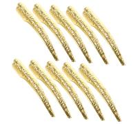 HAPINARY 10 pièces Anneaux Ongles Doré Longs pour Doigts Accessoires Décoratifs pour Faux Ongles Résistants et Réutilisables pour Halloween et Performances Artistiques