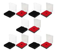 HAPINARY 10 Pièces Boîte Transparente Ronde avec Couvercle pour Médailles Collection Étui Rigide Protecteur Organisateur de Badges Présentation Luxueuse avec Intérieur Velours Robuste et