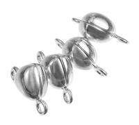HAPINARY 10 Pièces Fermoir Magnétique en Alliage Argenté de Cœur pour Collier Diy, Accessoire de Bijouterie Élégant Boucle de Connexion Aimantée